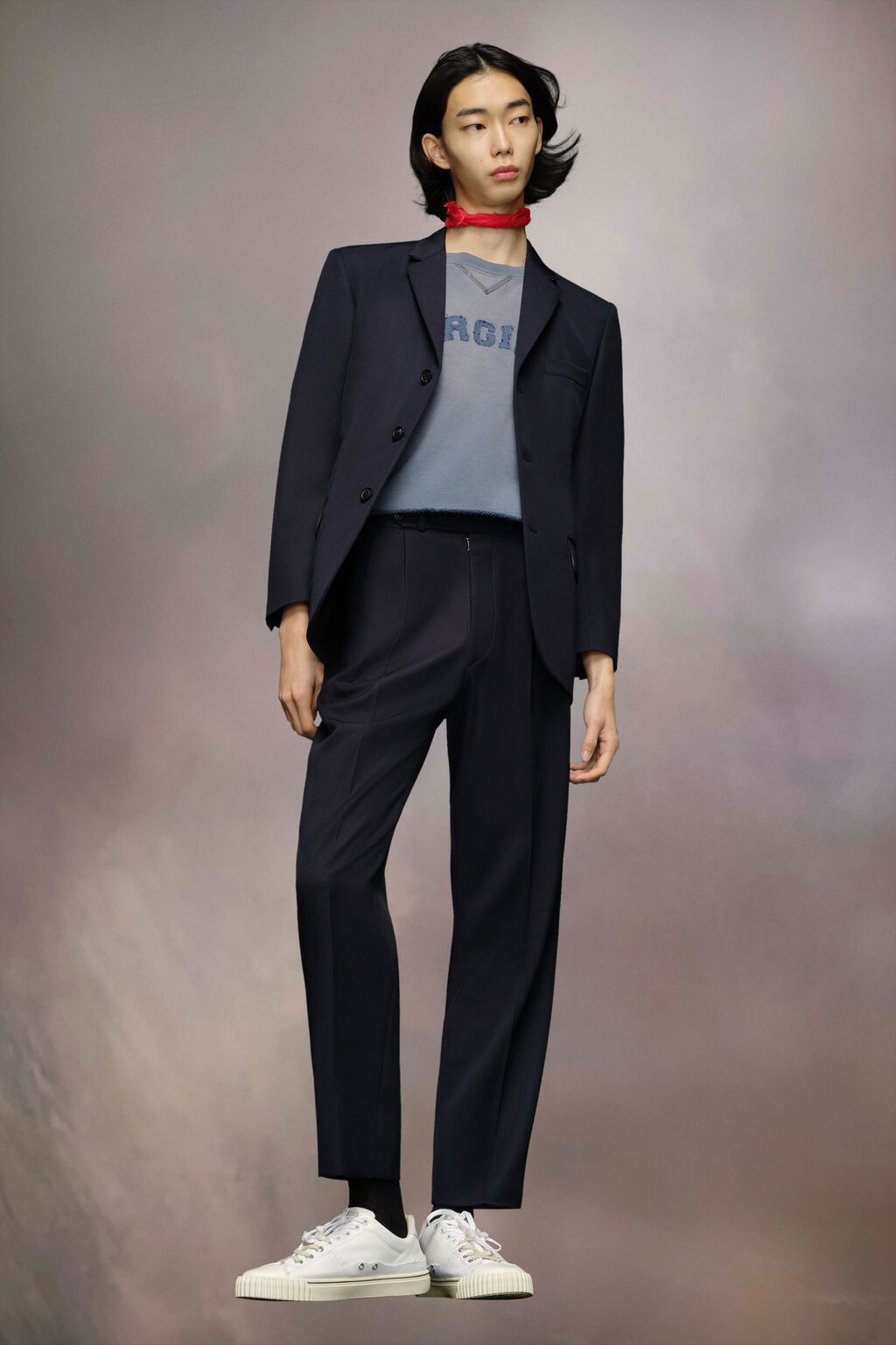 Maison Margiela Button-up Virgin Wool Blazer In Black