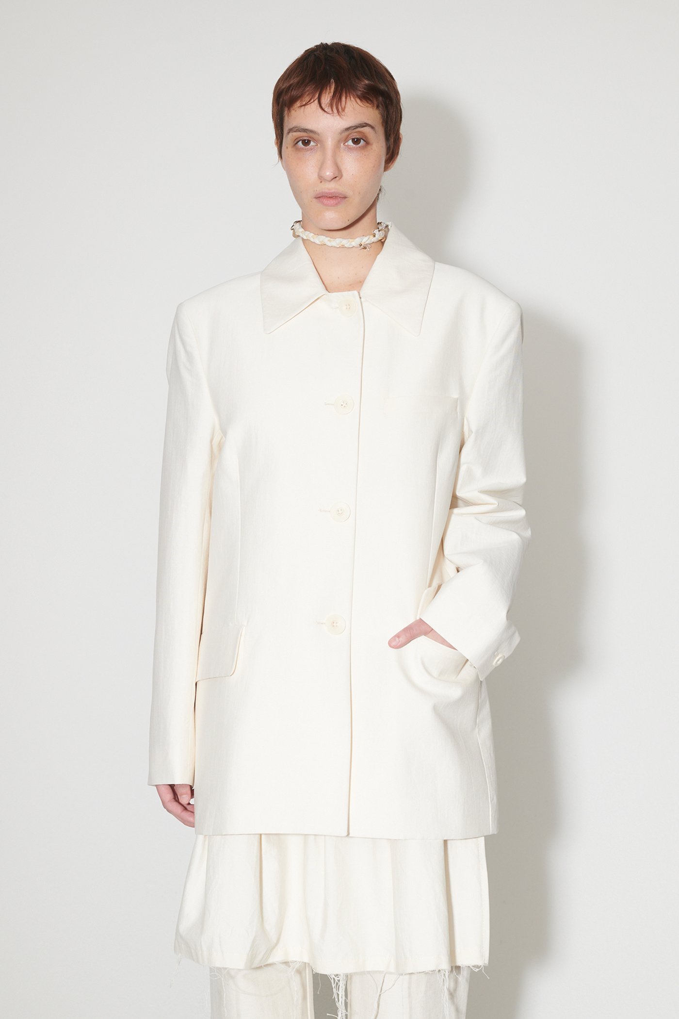 OUR LEGACY BUTTON-UP COTTON-BLEND JACKET
