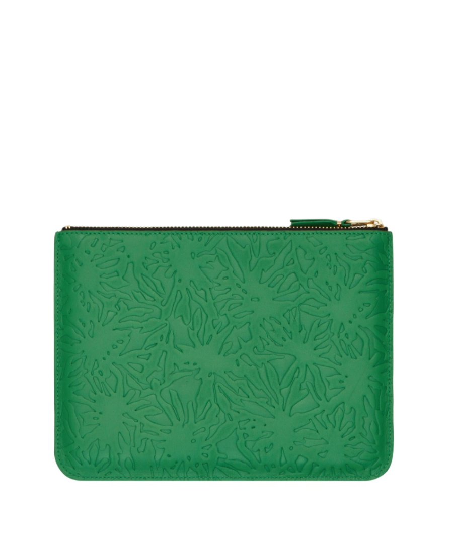Comme Des Garçons Embossed Zip-up Wallet