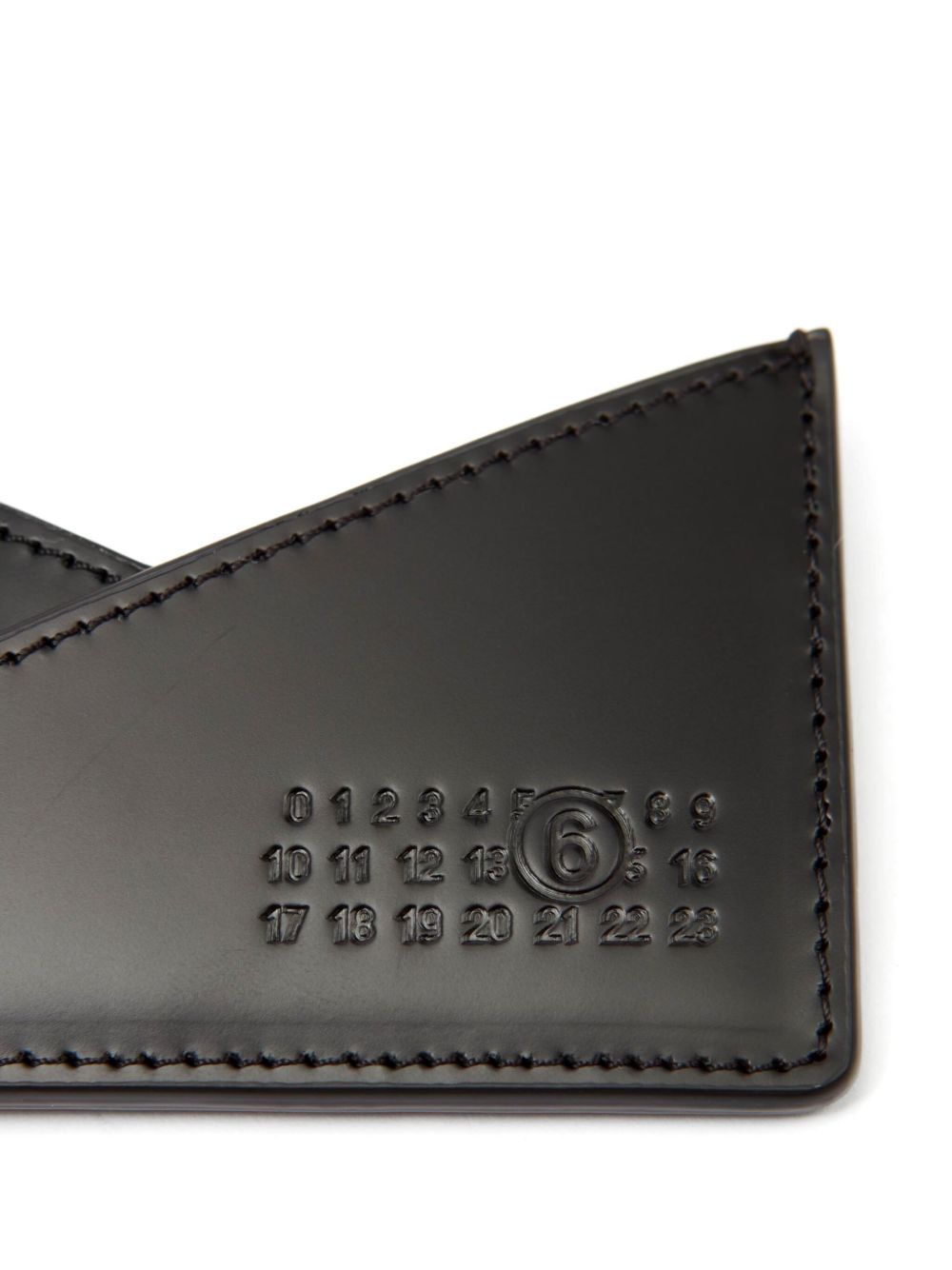 Mm6 Maison Margiela Single-stitch Logo Cardholder In Black