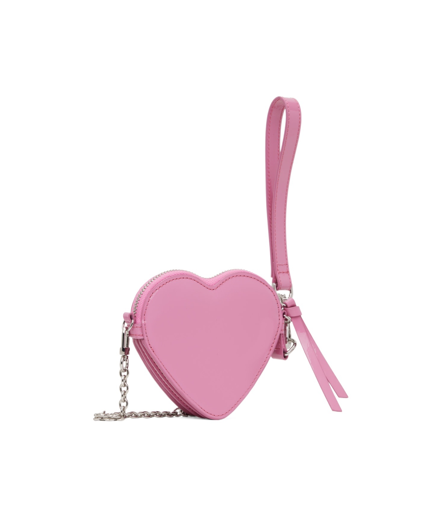 Vivienne Westwood Heart-shaped Chain Wallet In Pink