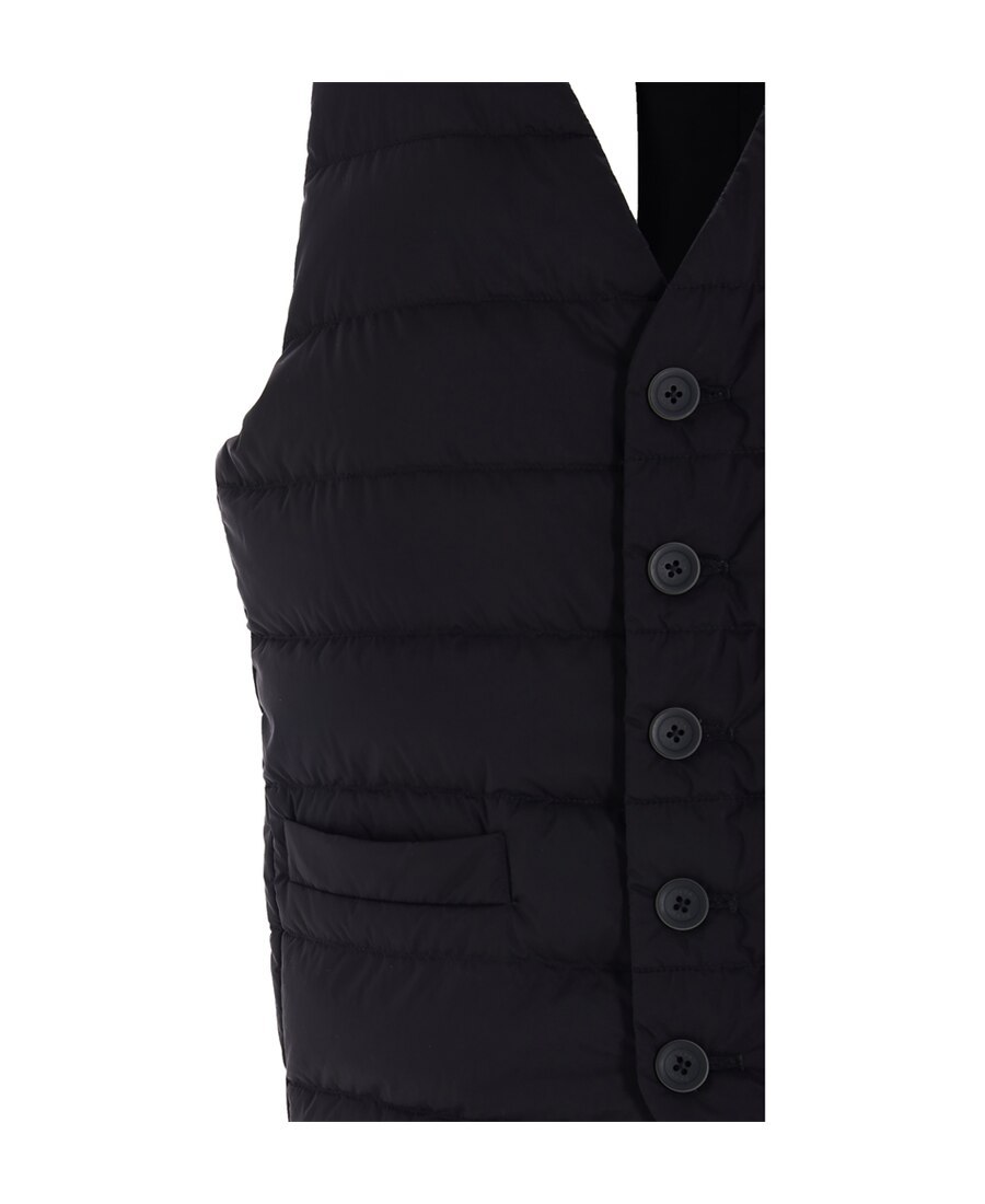 Shop Herno Zipped Gilet Jacket In Black