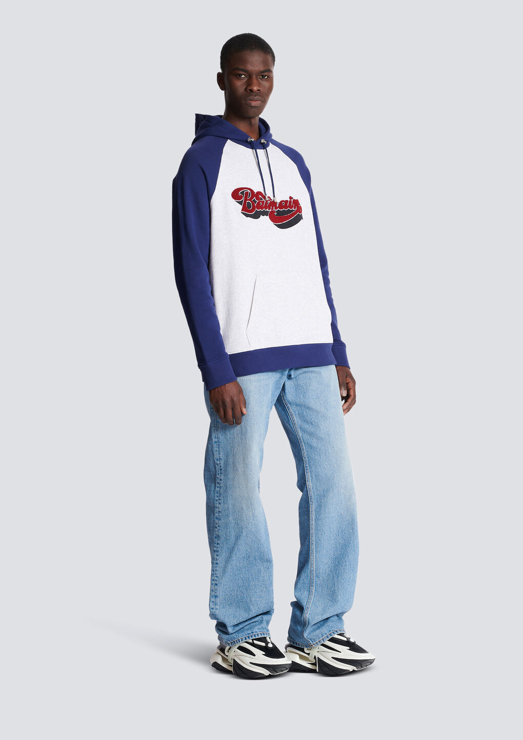 BALMAIN BALMAIN RETRO '70S HOODED SWEATSHIRT