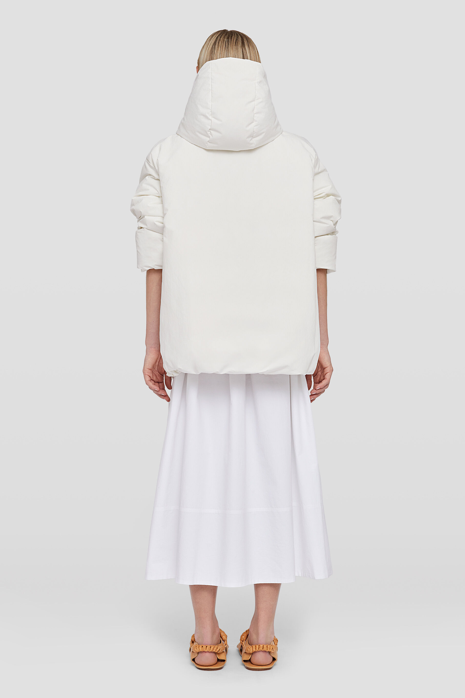 Jil Sander Plain Down-feather Puffer Jacket In White
