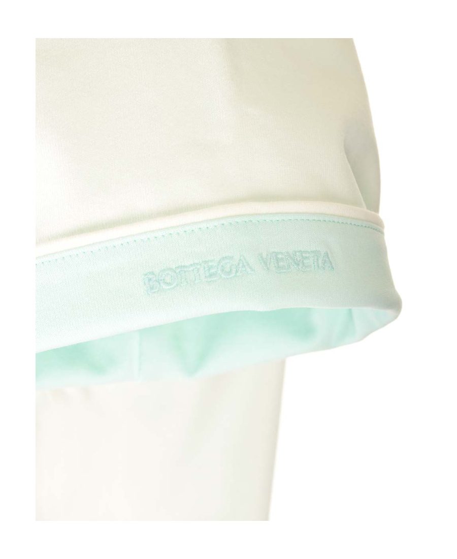 Bottega Veneta Logo-embroidered Double-layered T-shirt In White