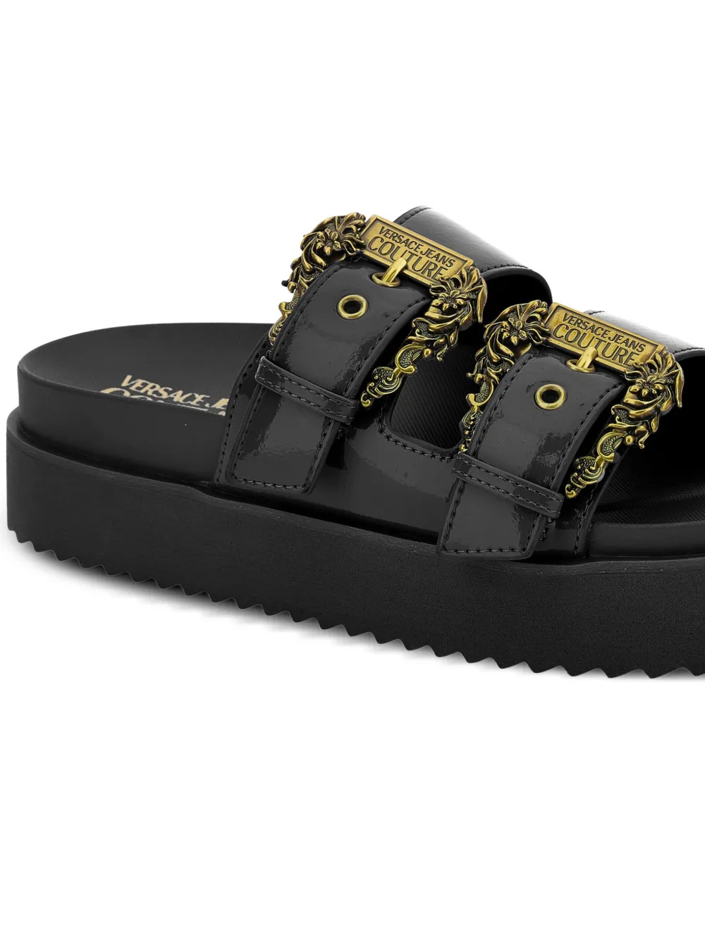 Versace Jeans Arizona Slides In Black