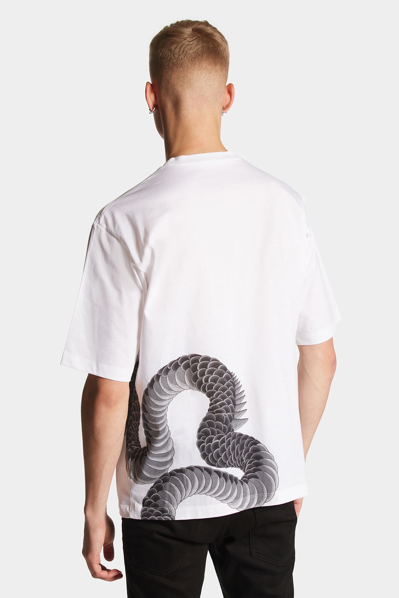 Dsquared2 Dragon-print Cotton T-shirt In White