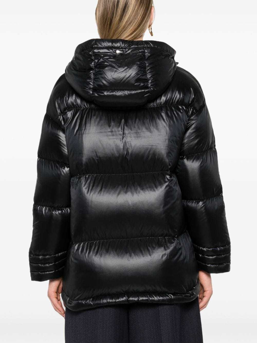 Herno Drawstring Hooded Jacket In Black