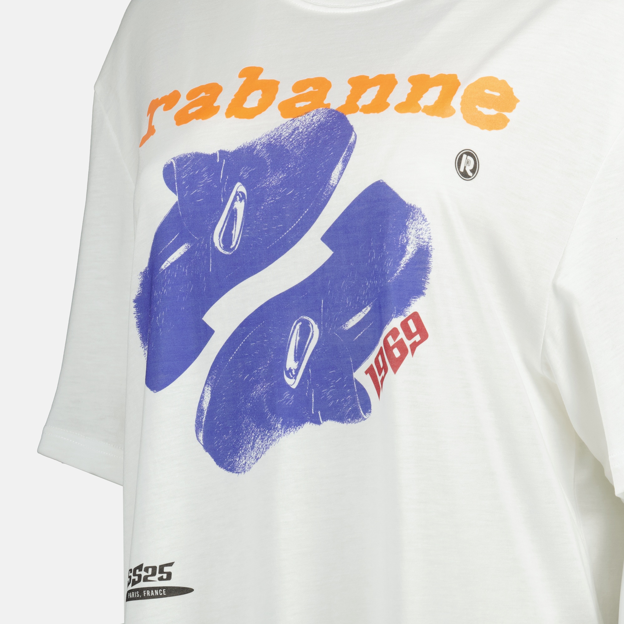 Rabanne Graphic-print T-shirt In White