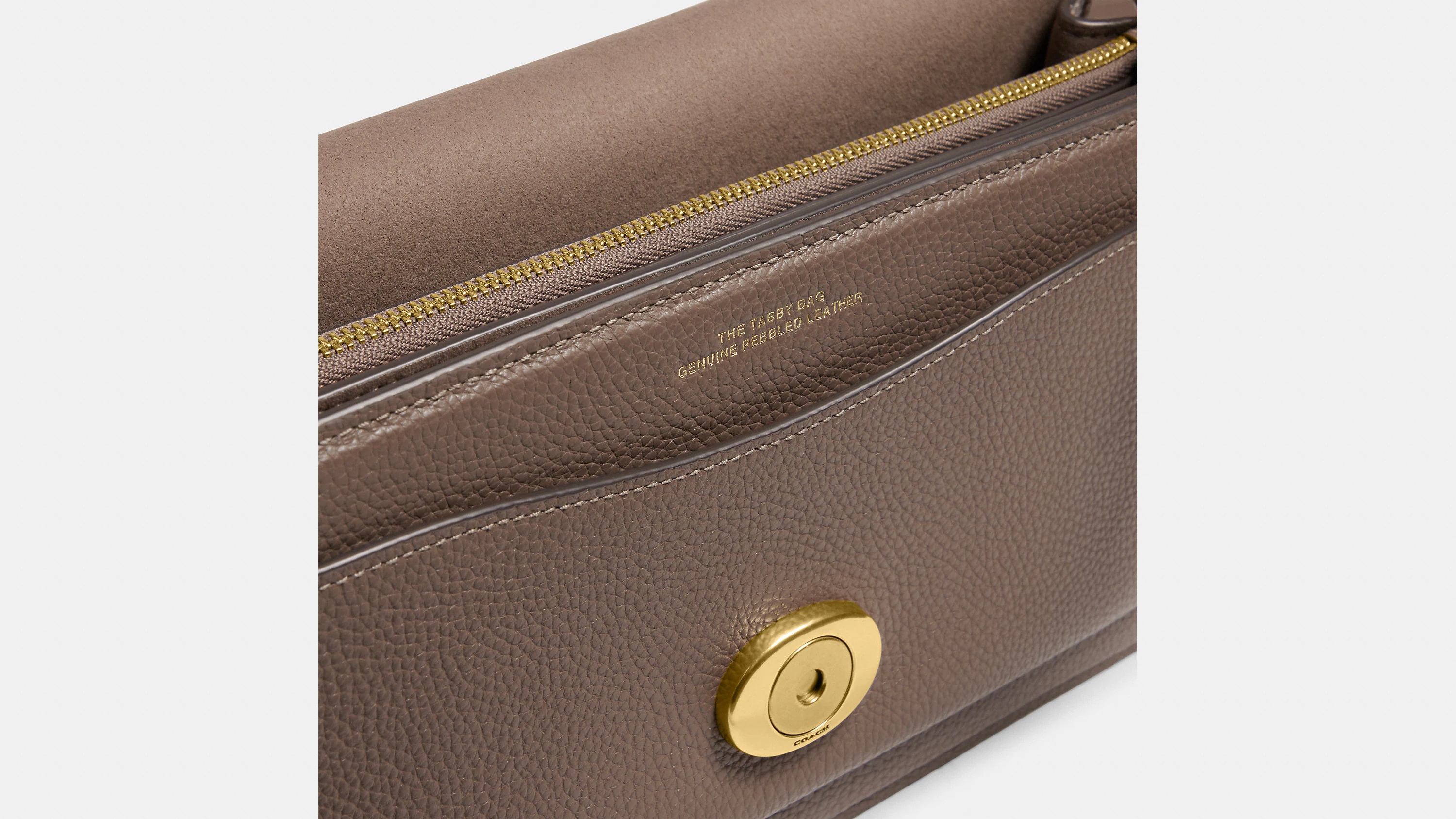 Coach Polished Pebble Leather Tabby Shoulder B In Brown
