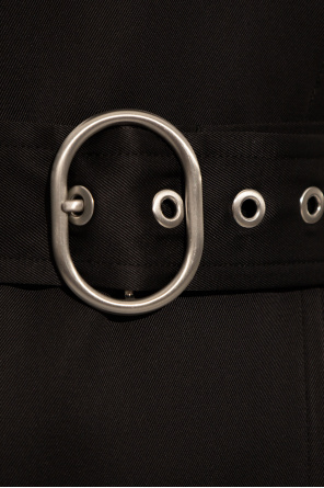 Jil Sander Belted Trench Coat In Black