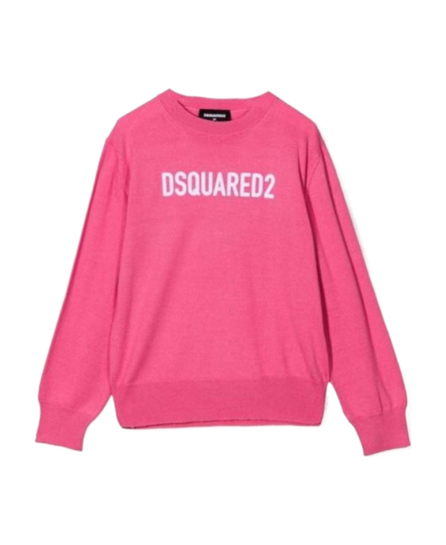 Shop Dsquared2 Logo Printed Sweater In Pink