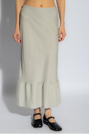 Lemaire Flared Maxi Skirt In Gray