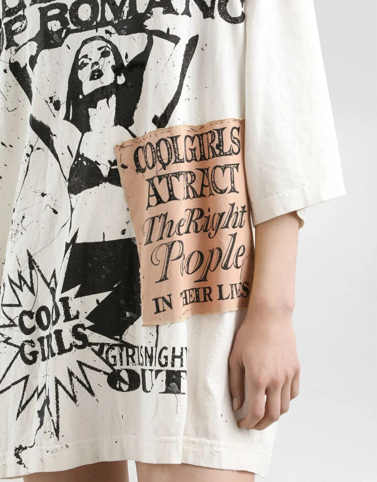 Dolce & Gabbana Printed Cotton T-shirt In Animal Print