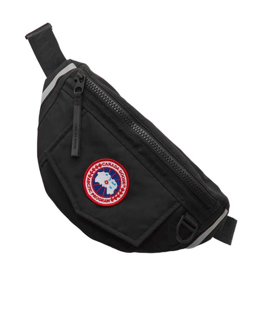 Canada Goose Black Logo Patch Belt Bag In Black