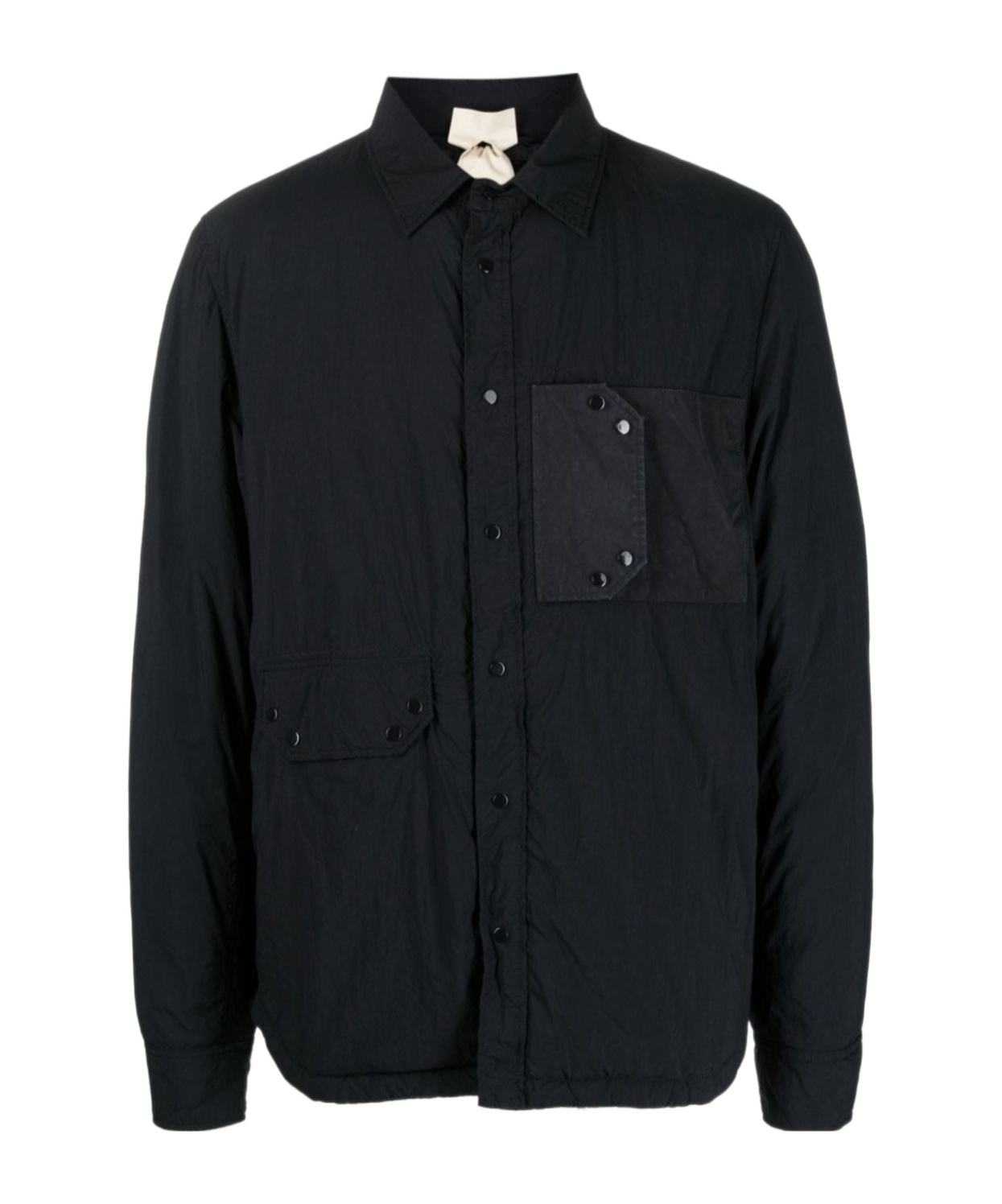 Ten C Button-up Cotton Jacket In Black