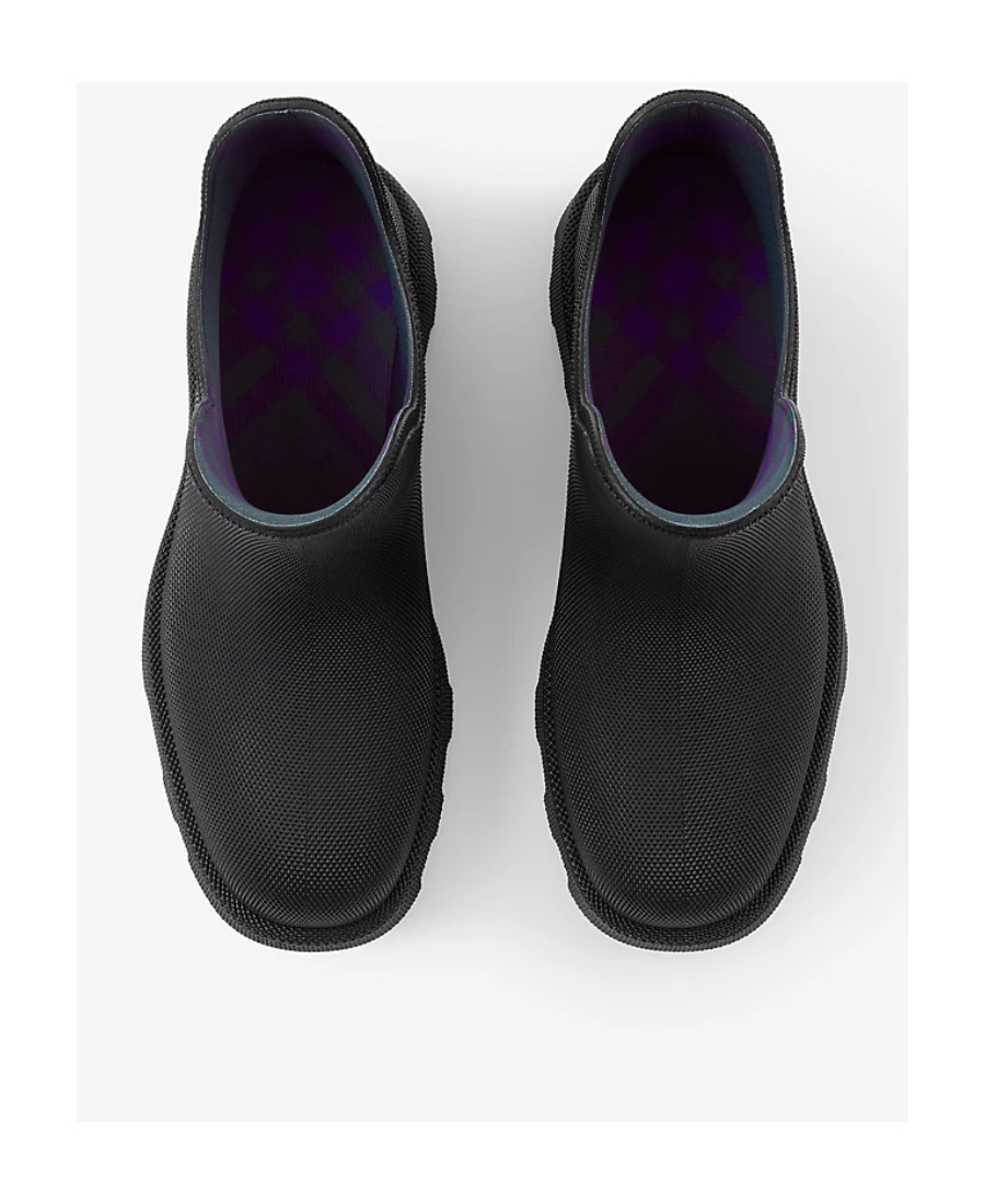 Burberry Man Ankle Boots Black Size 9 Plastic In Black