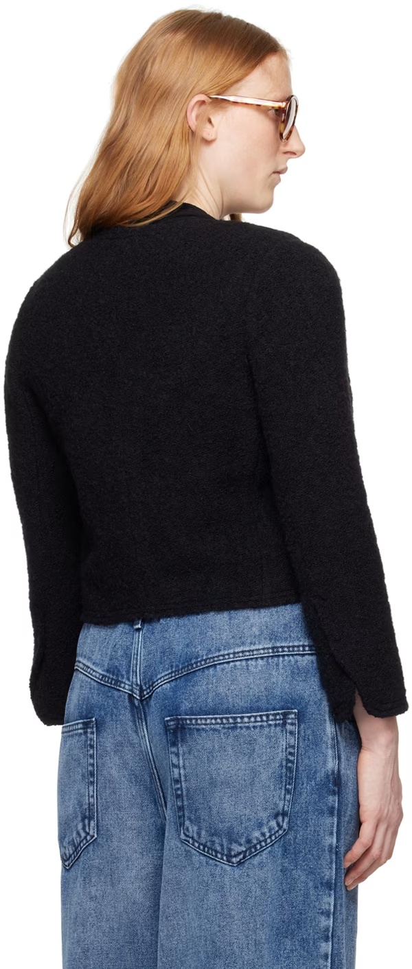 Isabel Marant Round-neck Long-sleeved Casual Jacket In Black