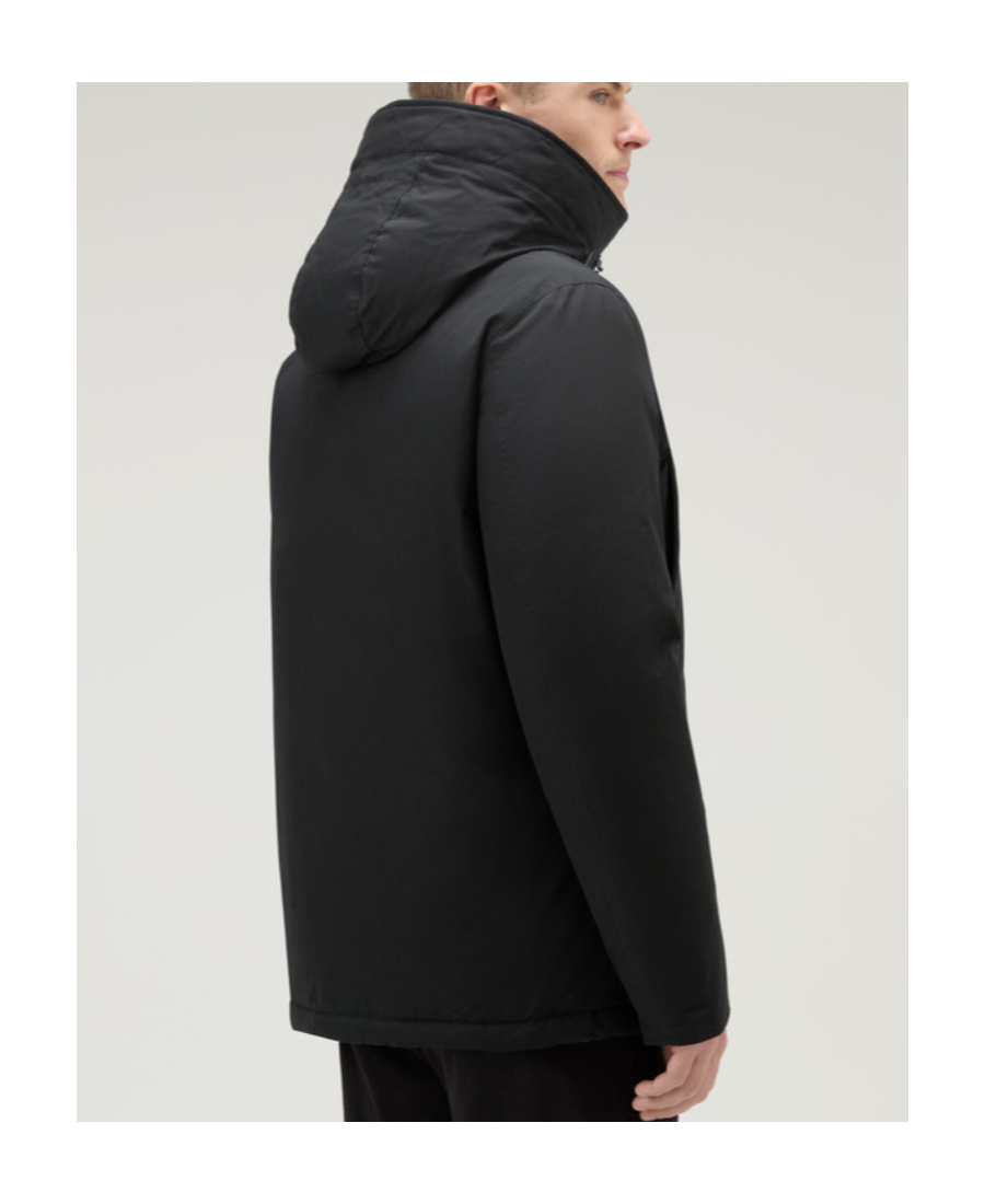 Woolrich Arctic Anorak In Ramar Cloth In Black