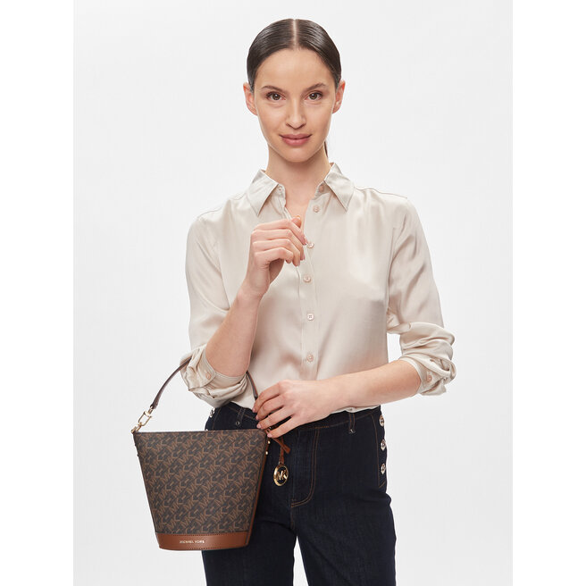 Michael Michael Kors Townsend Monogram Crossbody Bag In Gray