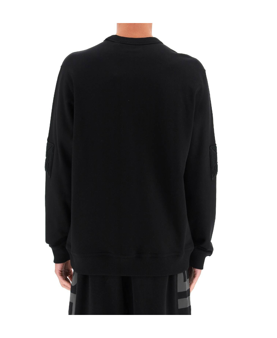 Burberry Carlson Logo-patch Sweatshirt In Black