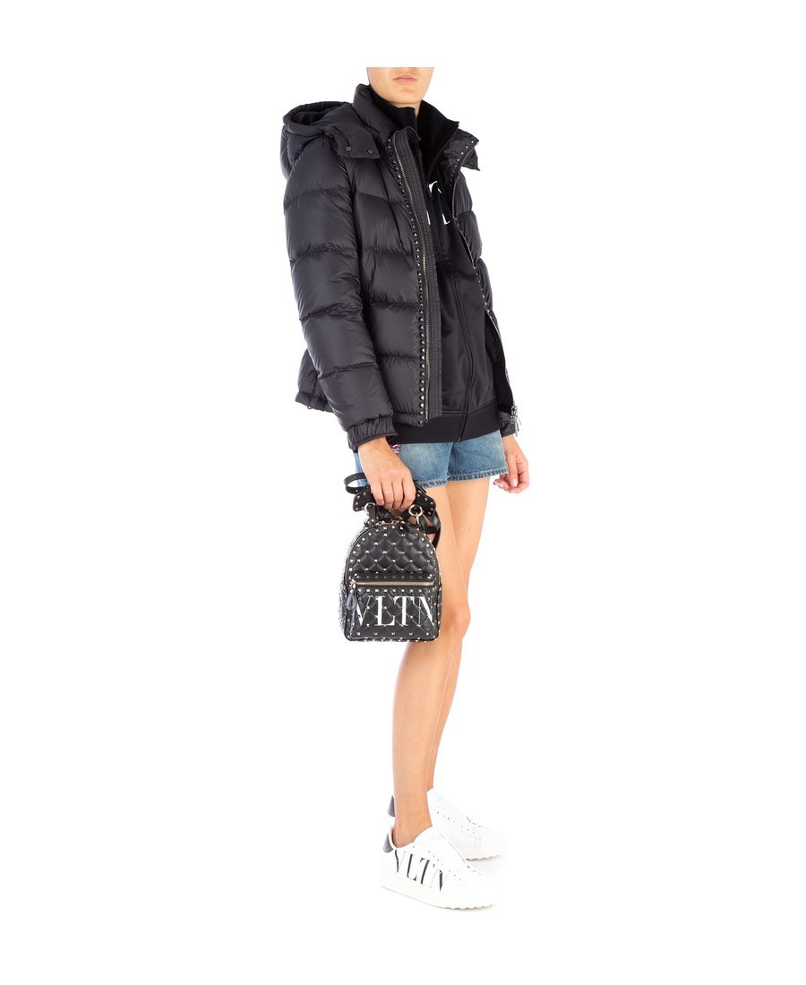Valentino Logo Print Work Jacket In Black