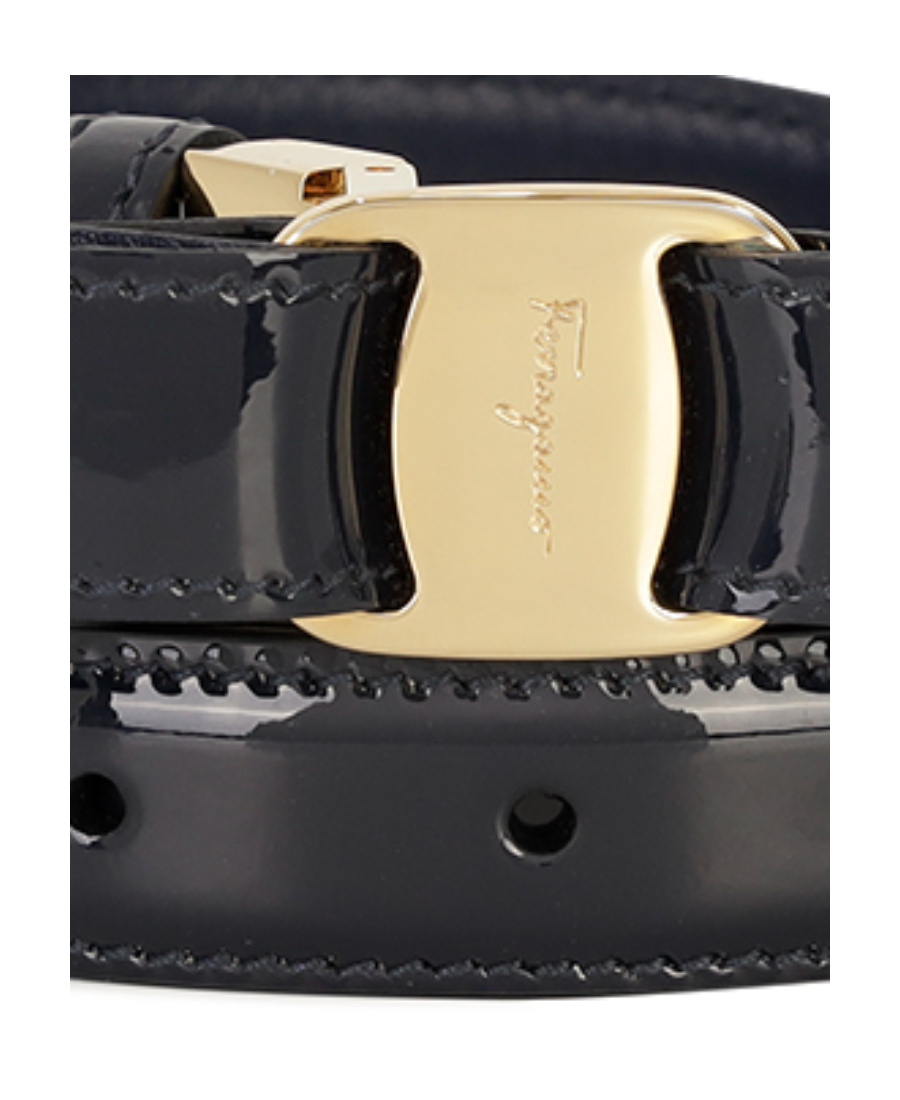 Ferragamo Bow Knot Buckle Belt In Black