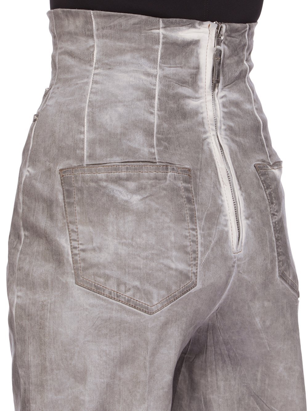 Rick Owens Drkshdw Pearl Foil Stretch Jeans In Gray