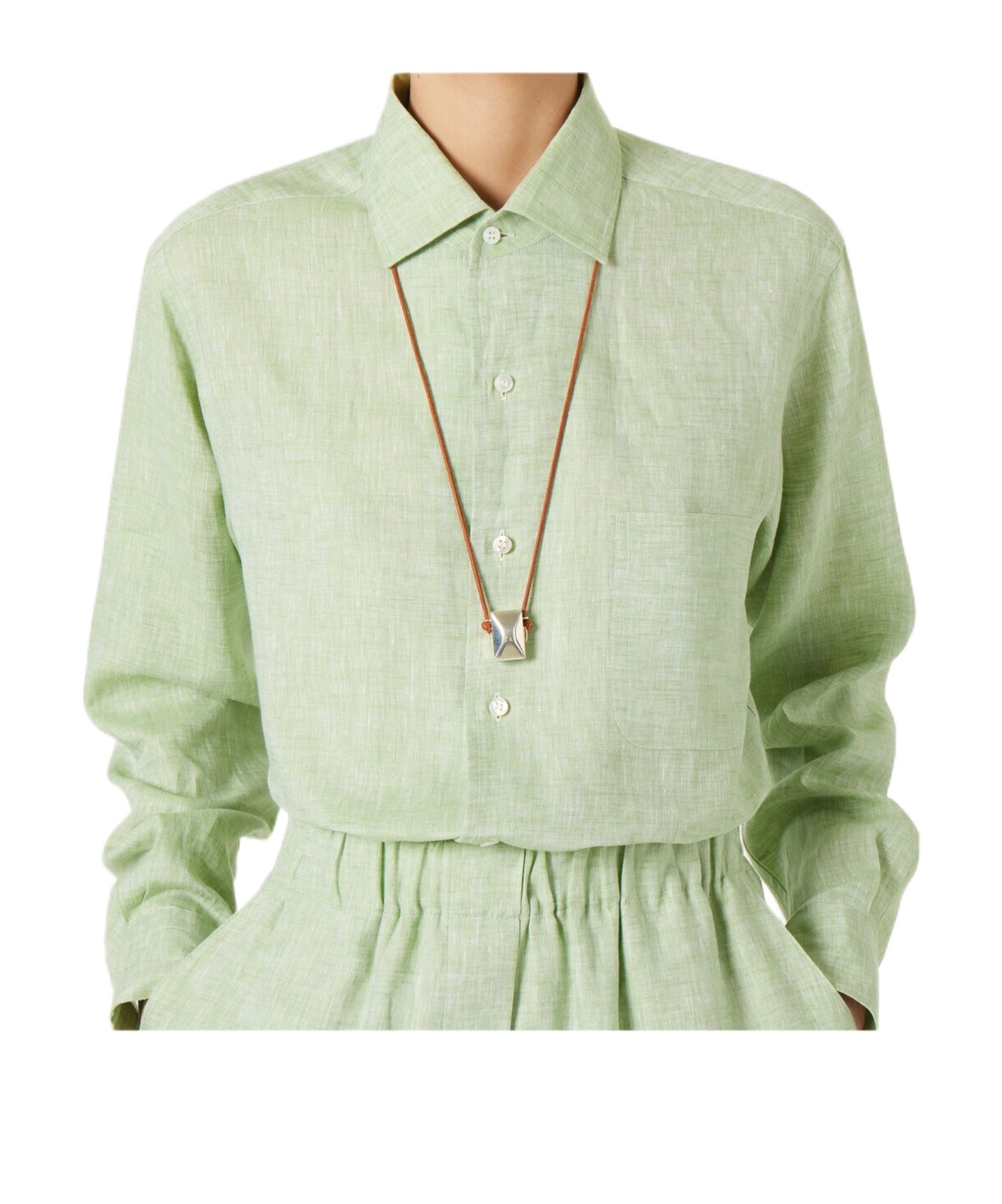 Loro Piana André Shirt In Soft Green Tea
