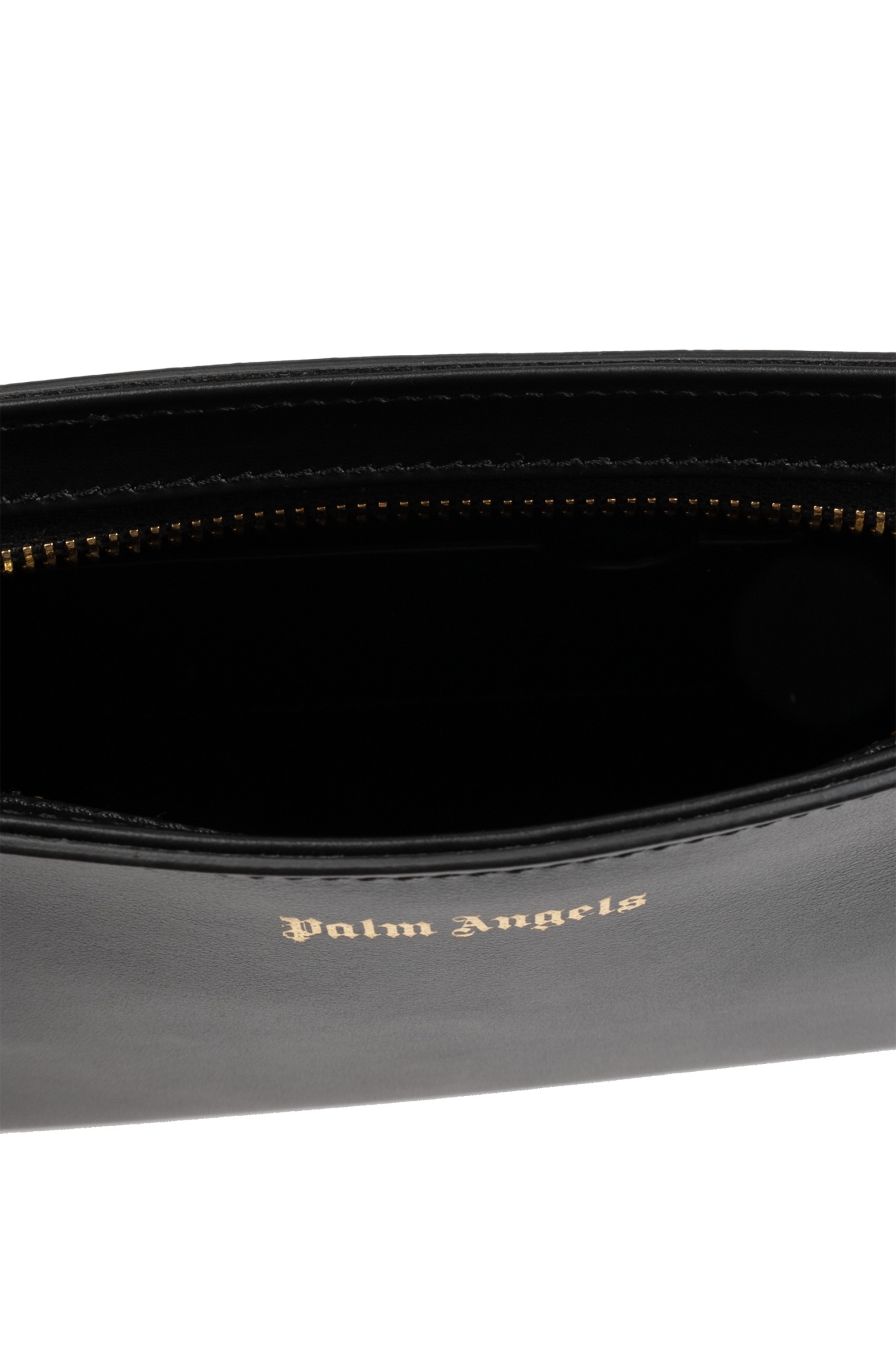 Palm Angels Georgina Shoulder Bag In Black Leather In Black