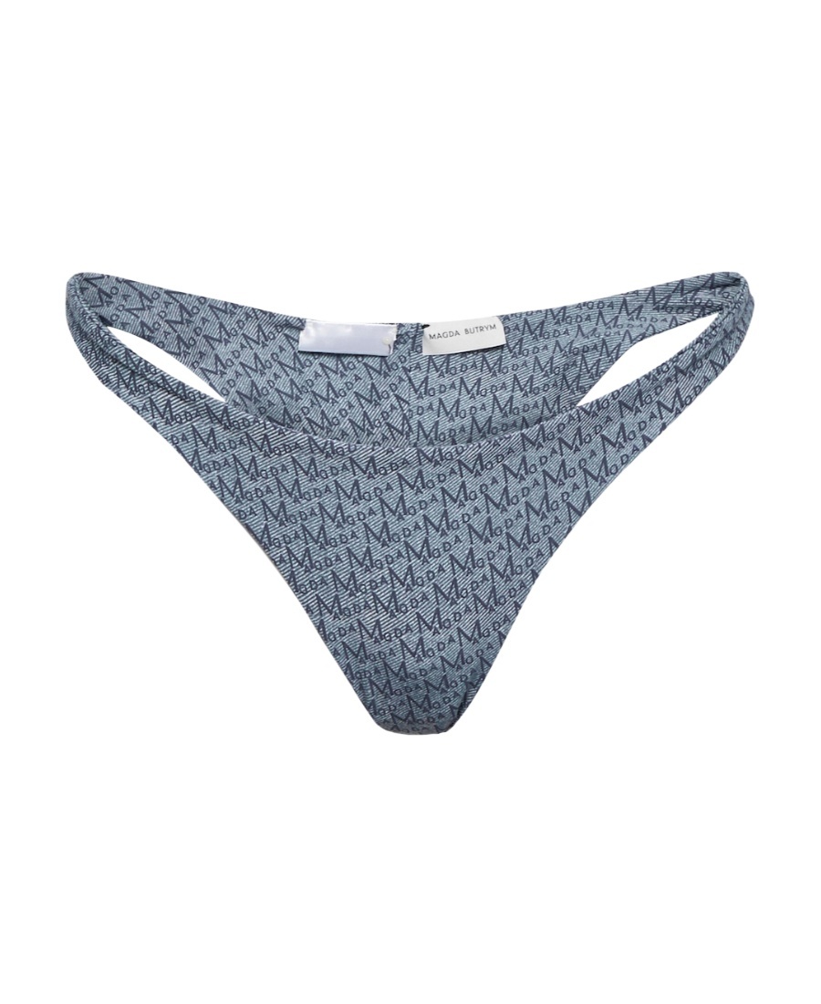 Magda Butrym Logo-print Bikini Bottoms In Gray