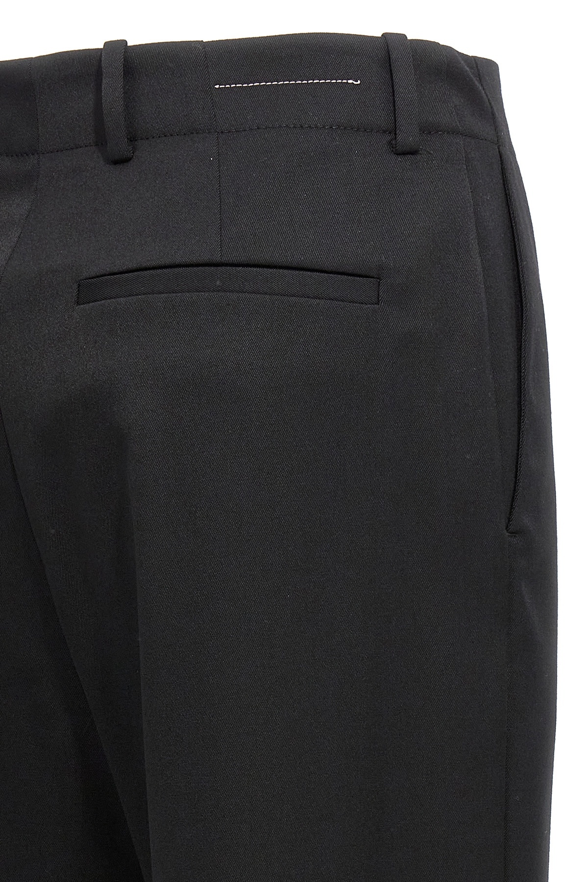 Shop Mm6 Maison Margiela High-waist Trousers In Black
