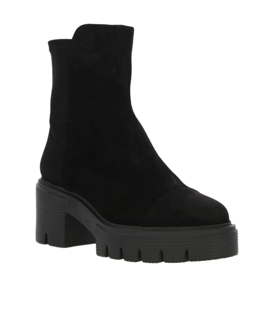 Stuart Weitzman Suede Ankle Boots In Black