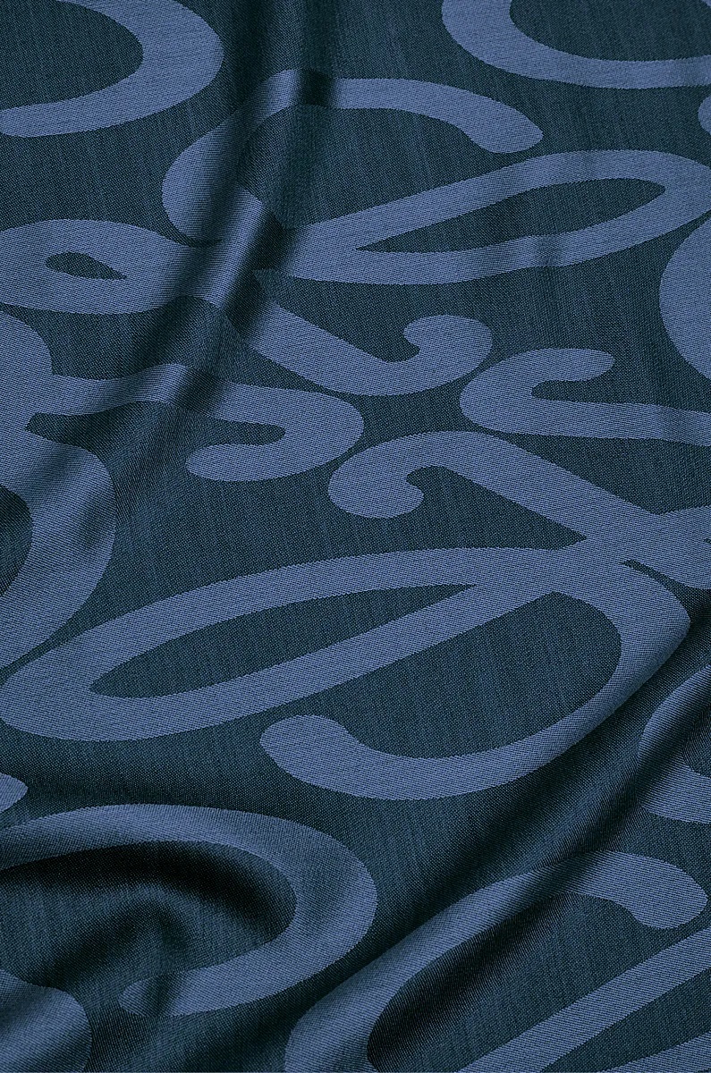 Loewe Fringed Wool Scarf In Blue