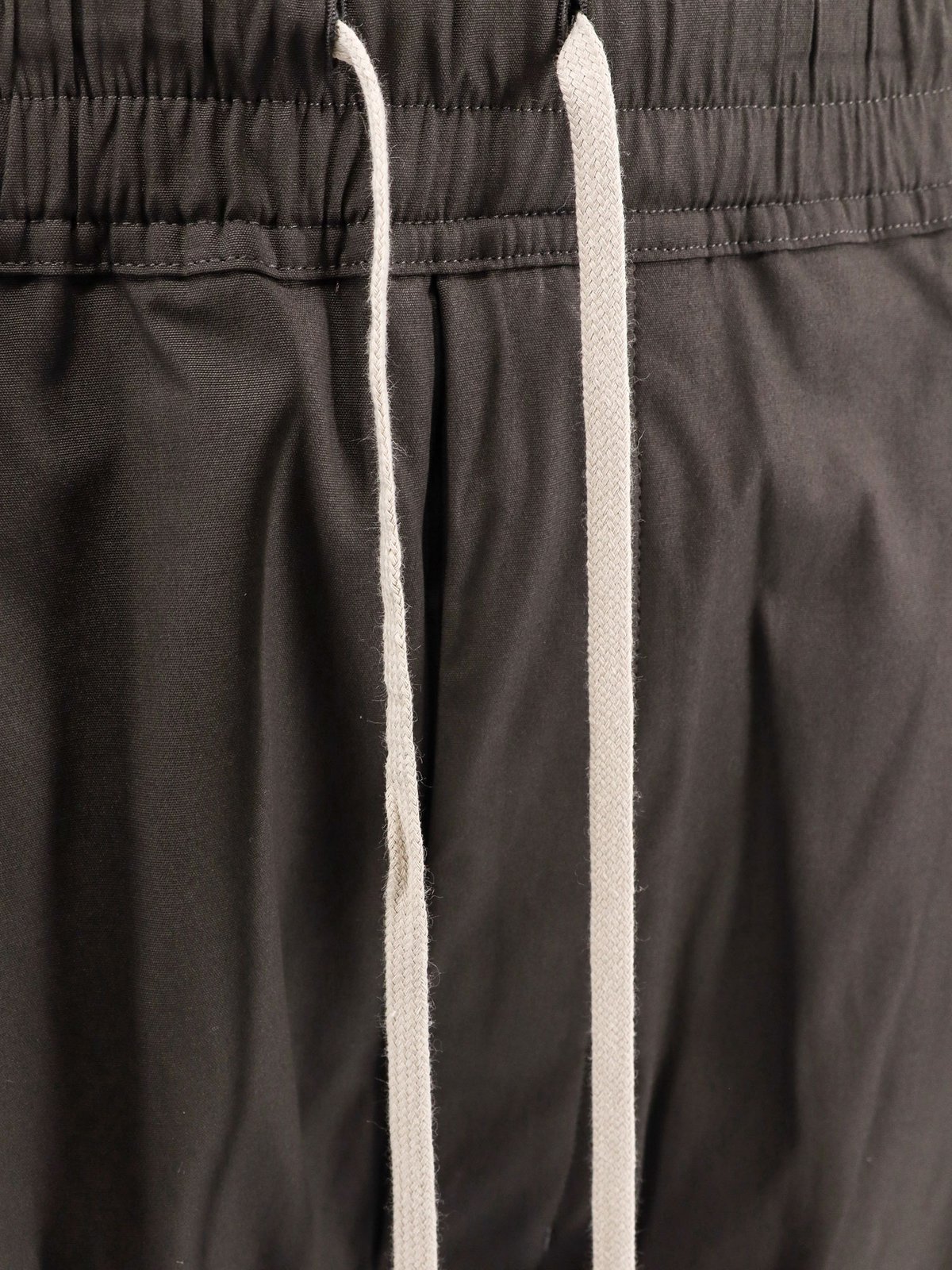 Rick Owens Bela Dropped Crotch Drawstring Trousers In Black