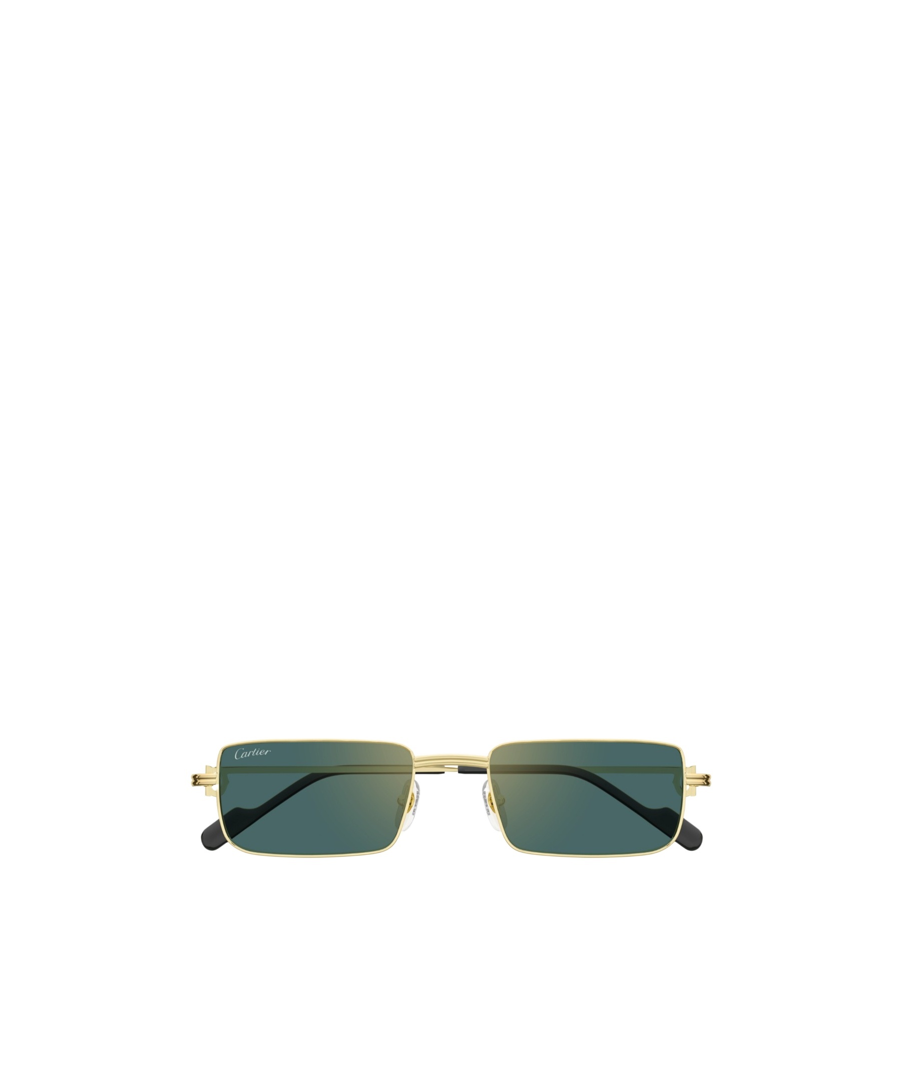 Cartier Rectangular Frame Sunglasses In Green