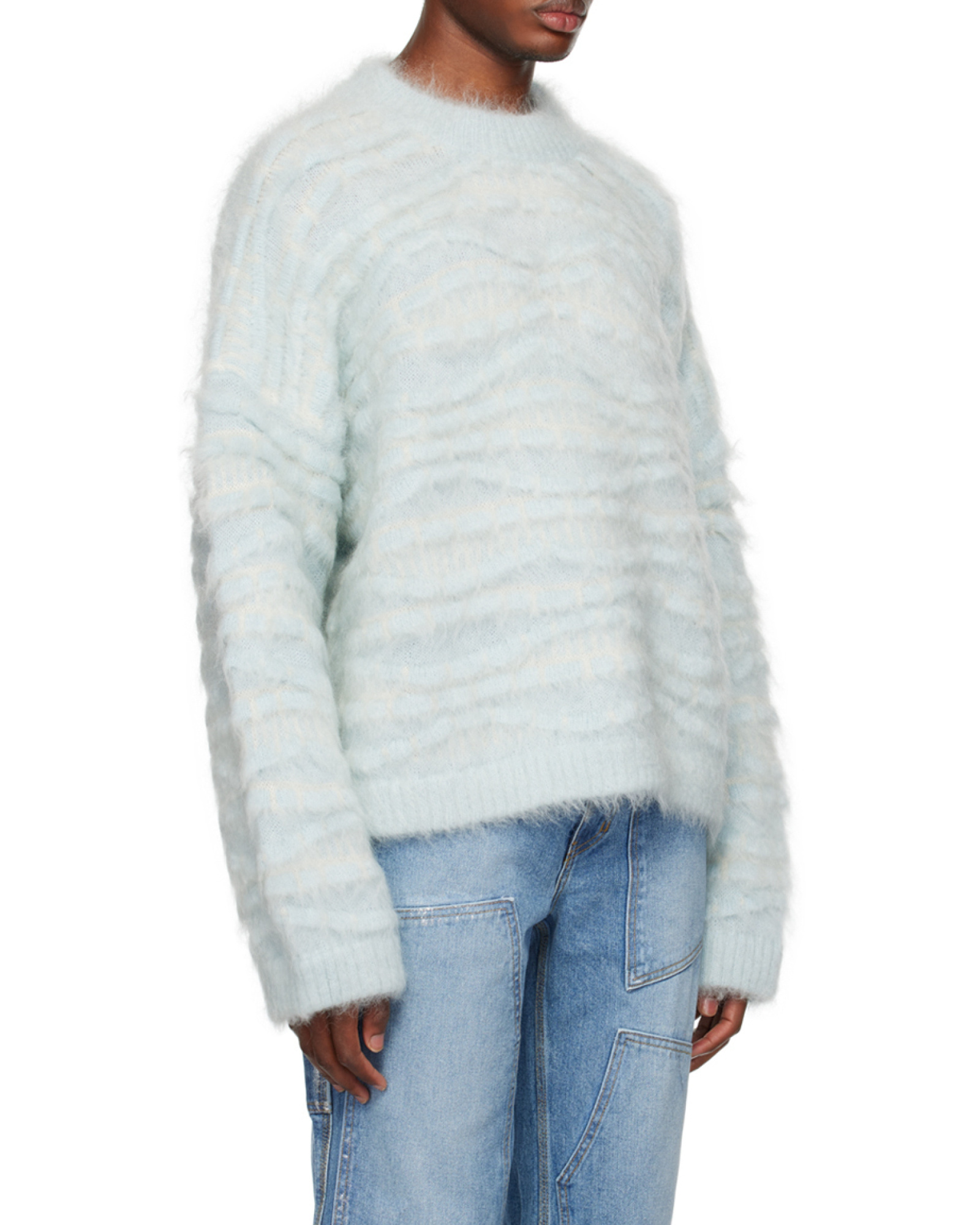 Bonsai 3d Brushed Sweatshirt In Blue