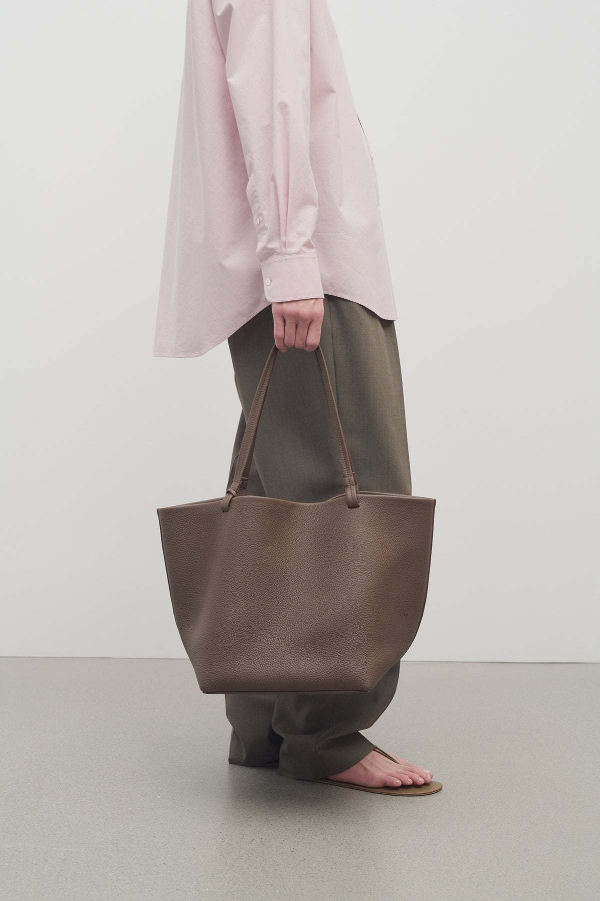 The Row Park Tote Three Leather Bag