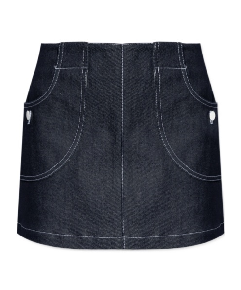 Apc Indigo Katie Holmes Edition Samantha Denim Miniskirt In Black