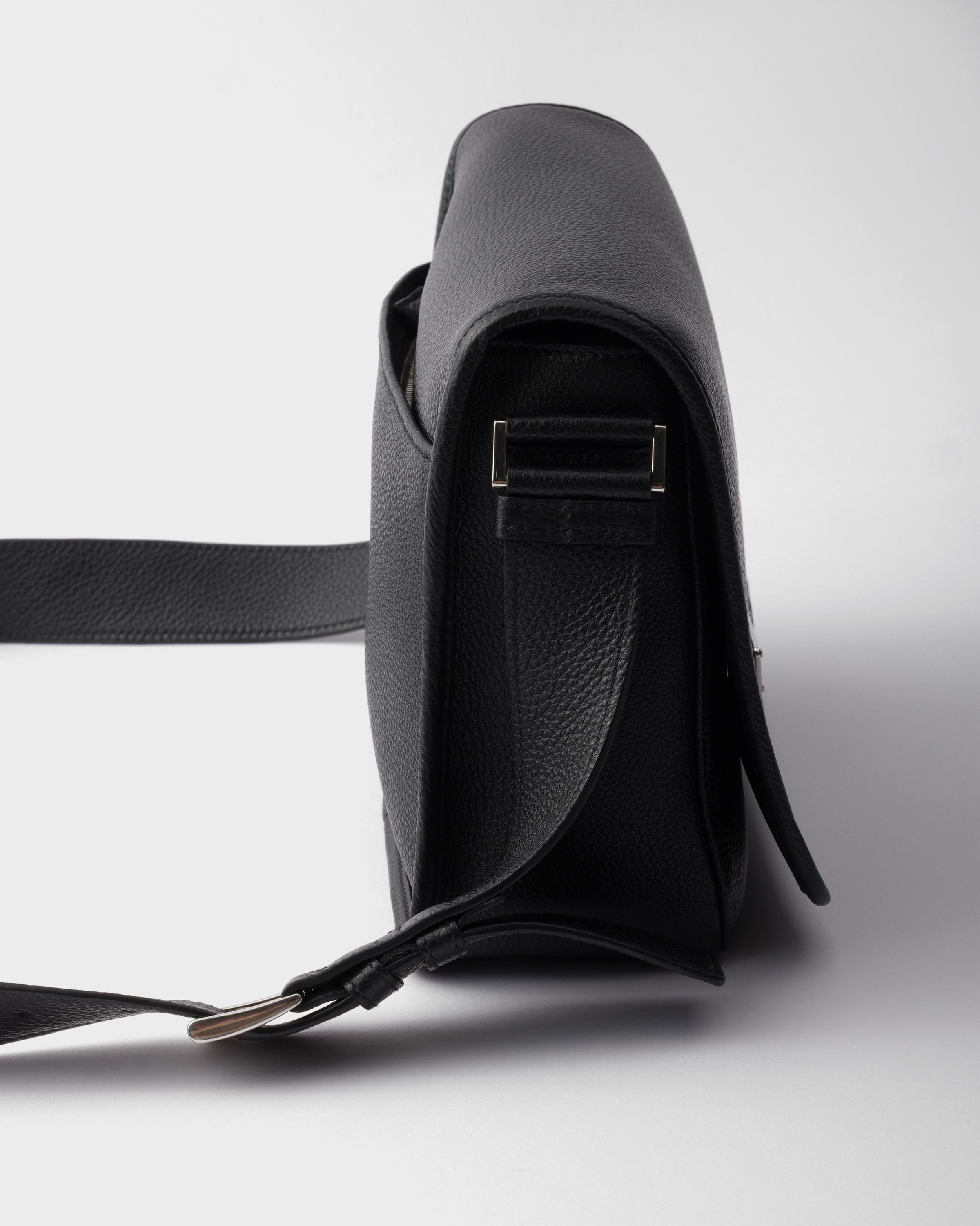 Prada Textured Leather Messenger Bag