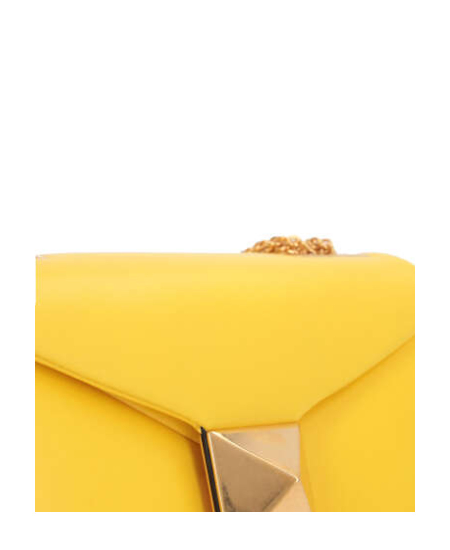 Valentino One Stud Leather Crossbody Bag In Yellow