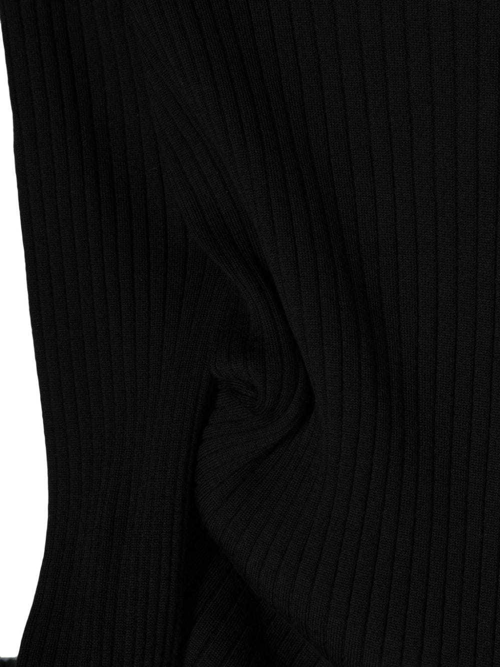 Versace Ribbed-knit Side-button Jumper In Black