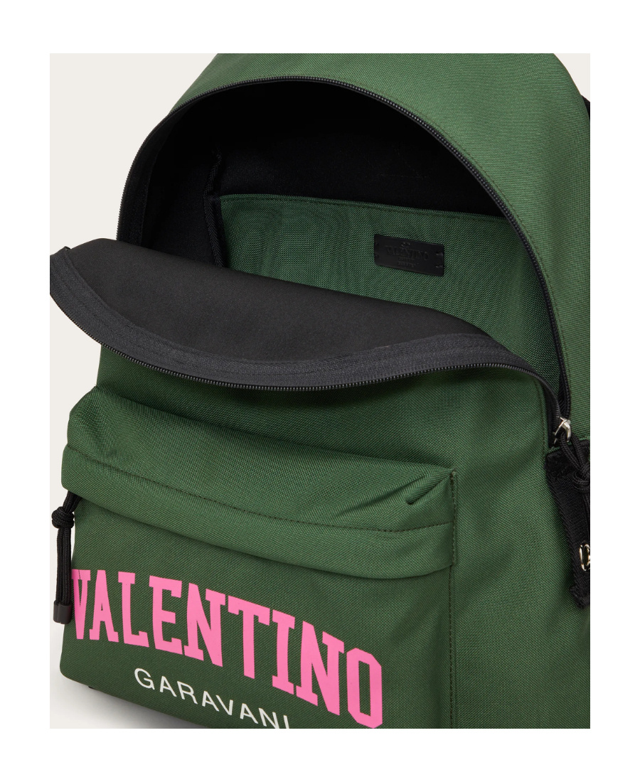 Valentino Logo-print Top-handle Backpack In Green