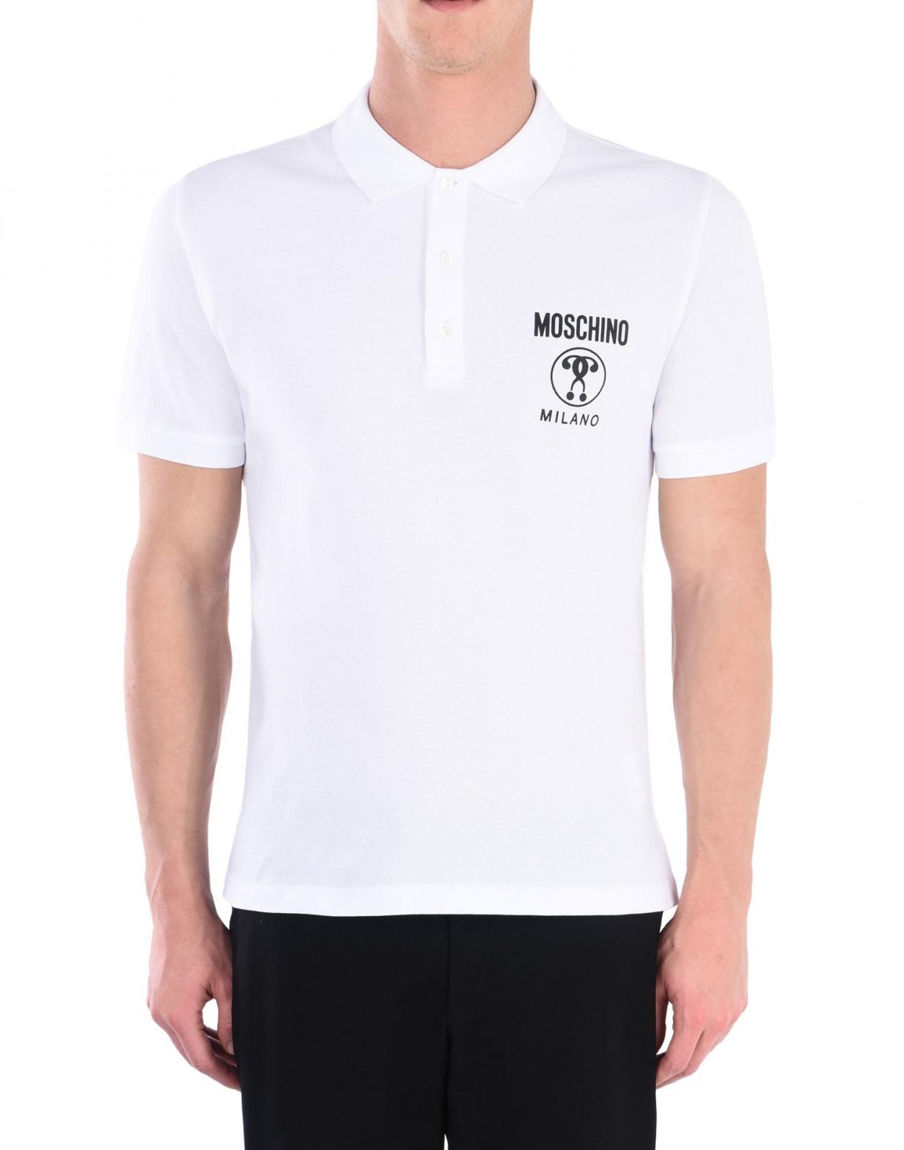 Moschino Logo-print Polo Shirt In White