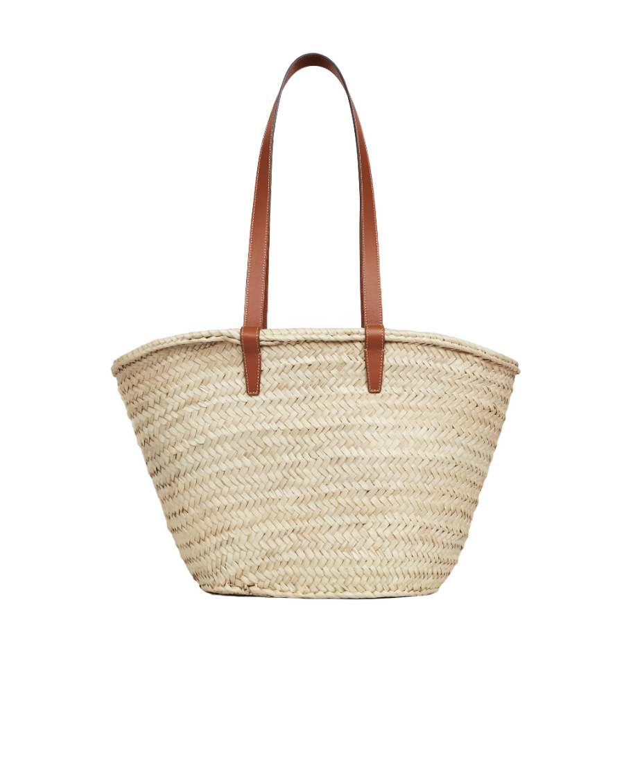 Celine Medium Triomphe Basket Bag In Brown