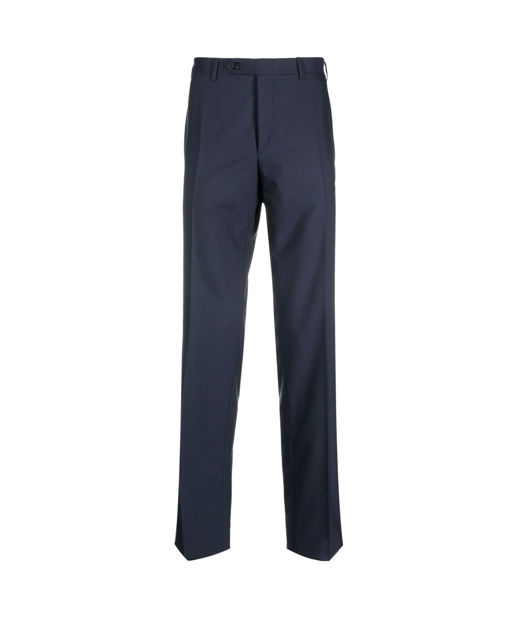 Canali Mid-rise Wool Chinos In Black