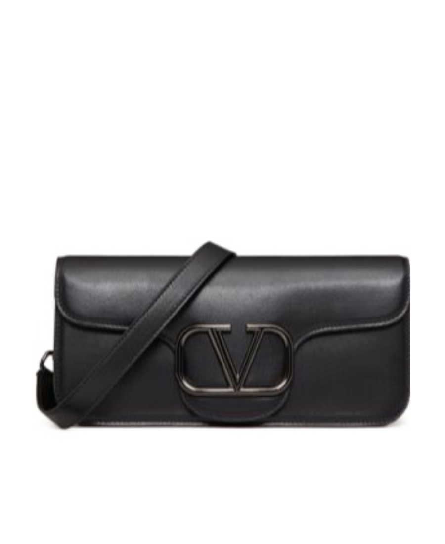 Valentino Vlogo Shoulder Bag In Black