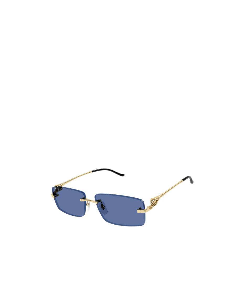 Cartier Rectangular Frame Sunglasses In Blue
