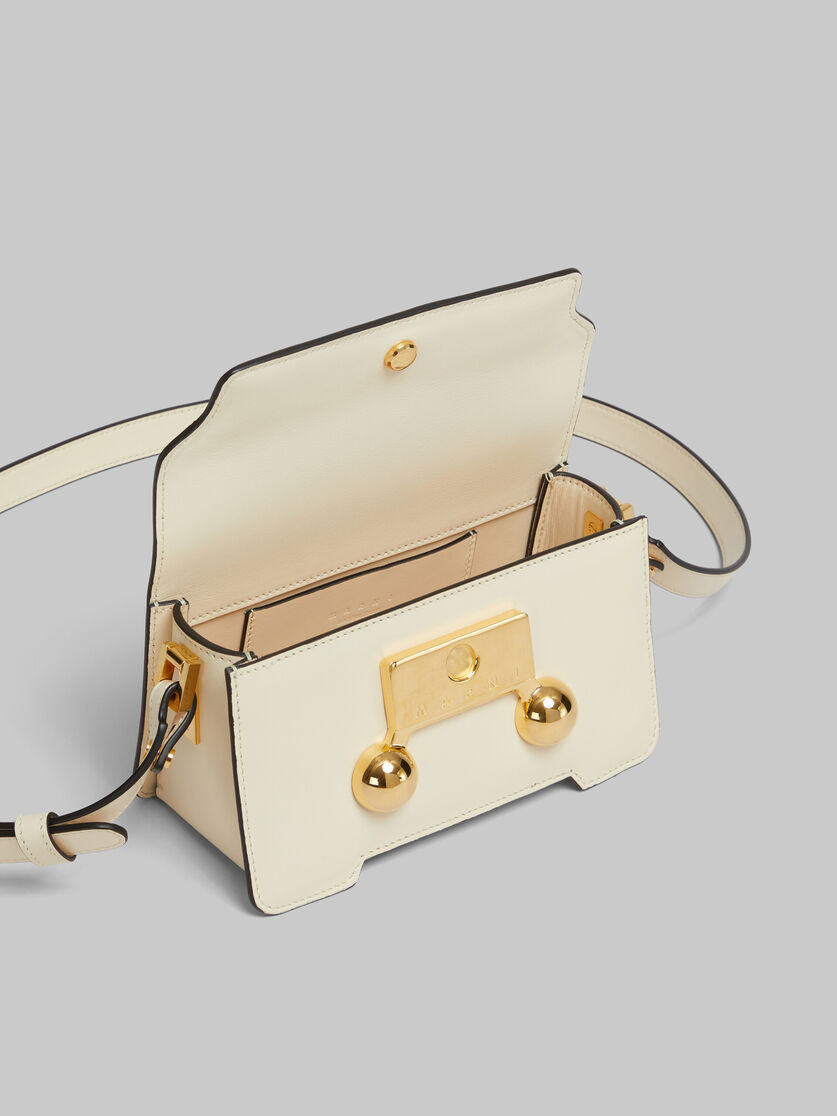Marni Cream Leather Trunkaroo Mini Shoulder Bag In Nude