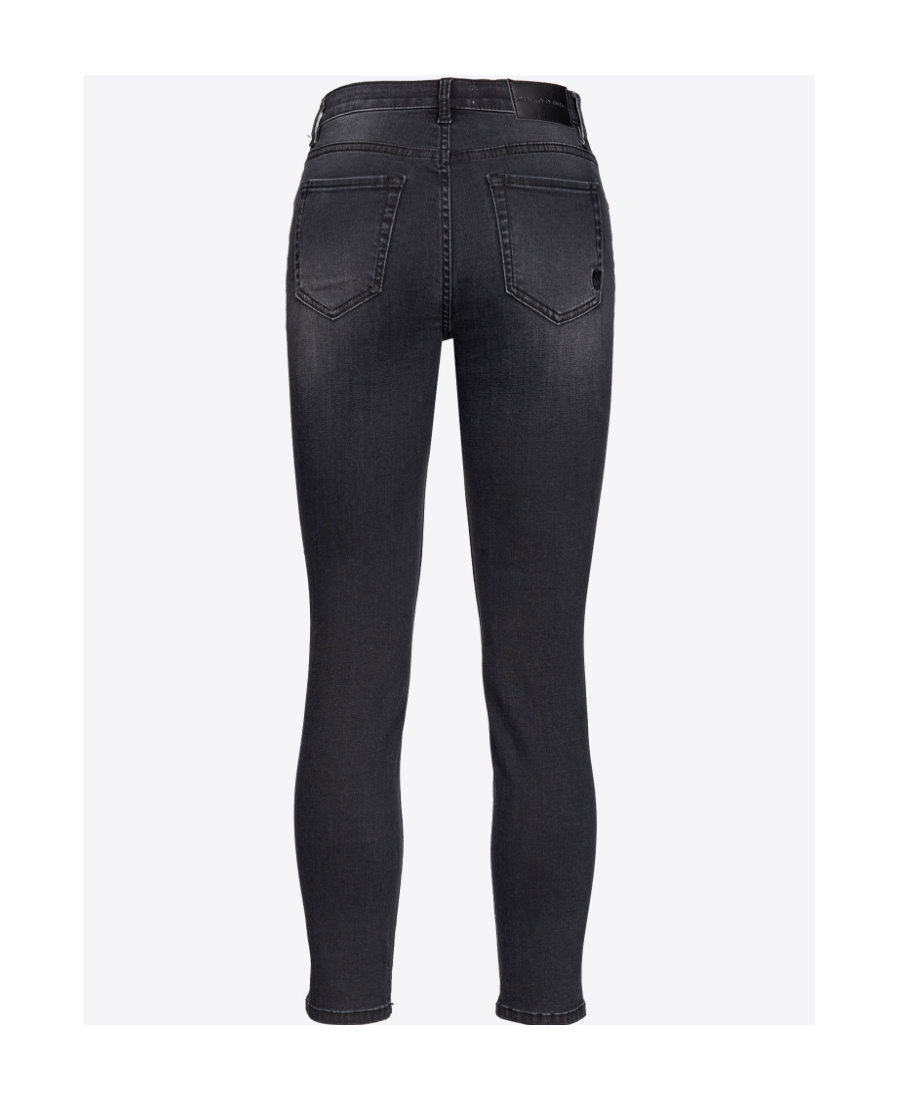 Pinko Sabrina Mid-rise Skinny Jeans In Black